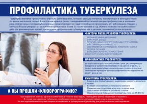 Плакат профилактика туберкулёза